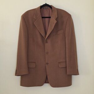 Dalcos Lanificio Fratelli Bacci Jacket Men IT 54 US 44 Brown Wool Cashmere 3B LS